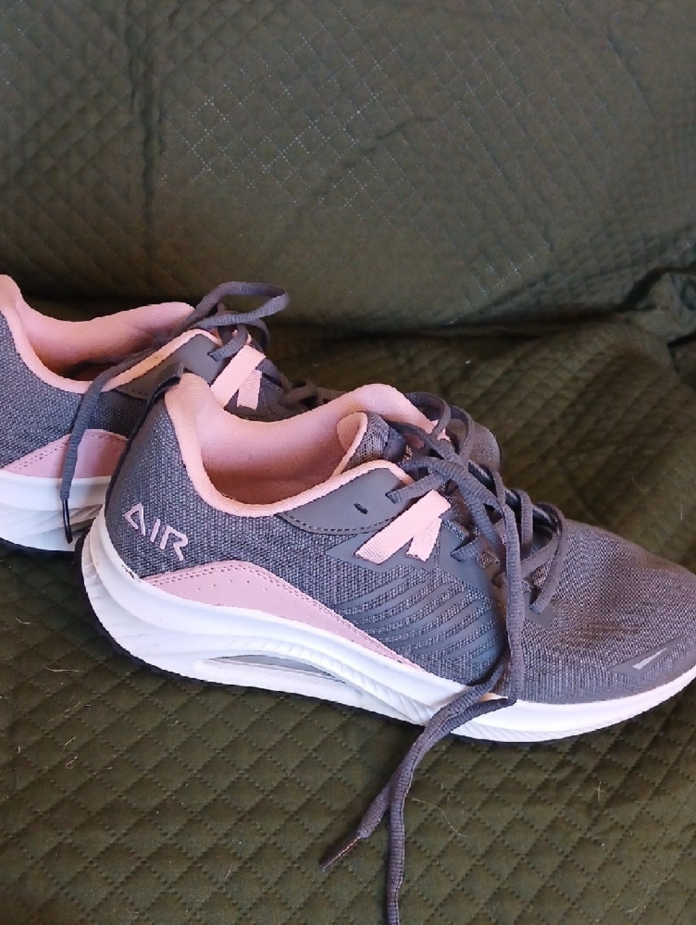 Women’s Lightweight Pink and Gray Sneakers - Picture 3 of 14